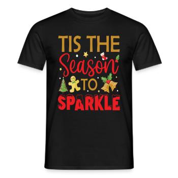 C’est la saison pour étinceler Noël - T-shirt homme - noir - Devant - AI Model Male 178 light (178cm)