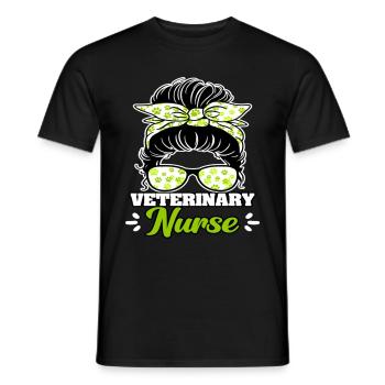 Veterinary Nurse Messy Bun - Männer T-Shirt - Schwarz - Vorne - AI Model Male 178 light (178cm)