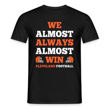 Nous gagnons presque toujours le football de Cleveland - T-shirt homme - noir - Devant - AI Model Male 178 light (178cm)