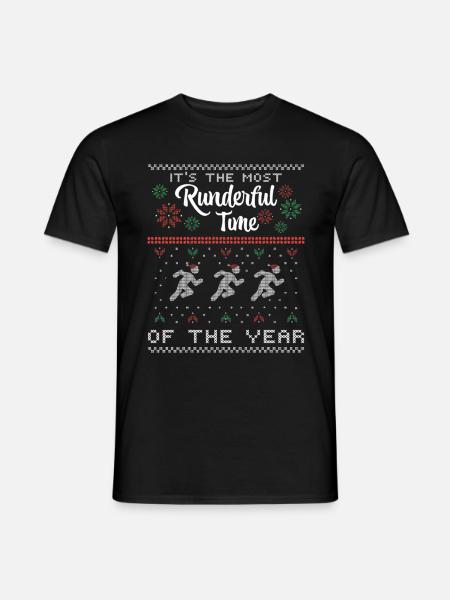Marathon Running Runner Christmas Sweater Runners - Men's T-Shirt - black