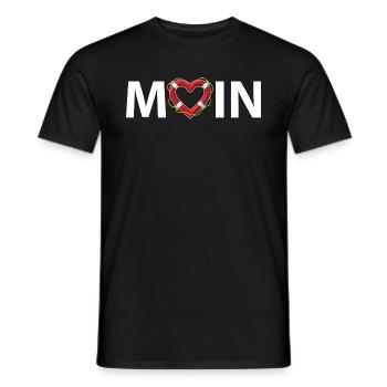 Moin mit Herz - Männer T-Shirt - Schwarz - Vorne - AI Model Male 178 light (178cm)