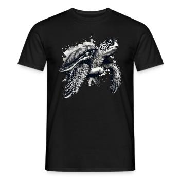 The turtle - Men's T-Shirt - black - Front - AI Model Male 178 light (178cm)