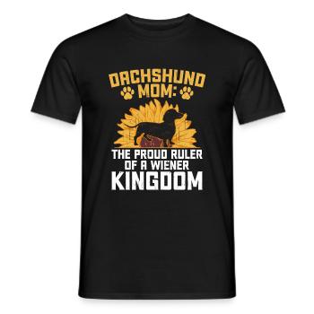 Dackel Mama Die stolze Herrscherin eines Wiener Königreichs - Männer T-Shirt - Schwarz - Vorne - AI Model Male 178 light (178cm)
