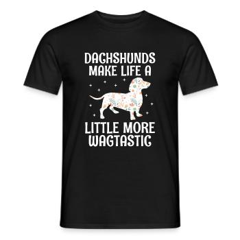 Dackel machen das Leben ein bisschen wagtastischer Hund L - Männer T-Shirt - Schwarz - Vorne - AI Model Male 178 light (178cm)