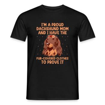 Ich bin ein stolzer Dackel Mama Hundeliebhaber Hundebesitzer Wien - Männer T-Shirt - Schwarz - Vorne - AI Model Male 178 light (178cm)