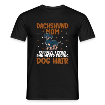 Dackel Mama Kuschelt Küsse Und Endloser Hund - Männer T-Shirt - Schwarz - Vorne - AI Model Male 178 light (178cm)