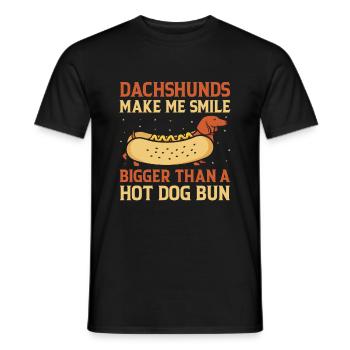 Dackel bringen mich zum Lächeln Größer Hundeliebhaber Hund besitzen - Männer T-Shirt - Schwarz - Vorne - AI Model Male 178 light (178cm)