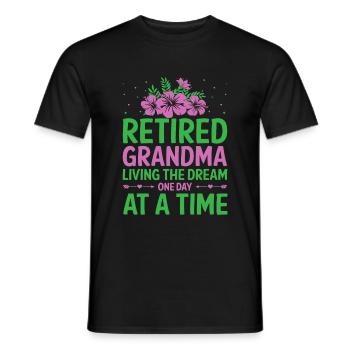 Grand-mère retraitée Pension de retraite Grand-mère Reti - T-shirt homme - noir - Devant - AI Model Male 178 light (178cm)
