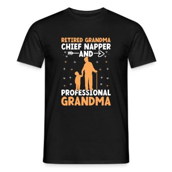 Grand-mère retraitée Pension de retraite Grand-mère Reti - T-shirt homme - noir - Devant - AI Model Male 178 light (178cm)