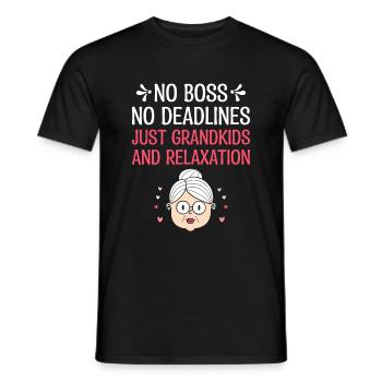 Grand-mère retraitée Pension de retraite Grand-mère Reti - T-shirt homme - noir - Devant - AI Model Male 178 light (178cm)