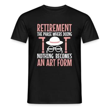 Grand-mère retraitée Pension de retraite Grand-mère Reti - T-shirt homme - noir - Devant - AI Model Male 178 light (178cm)