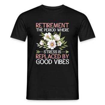 Grand-mère retraitée Pension de retraite Grand-mère Reti - T-shirt homme - noir - Devant - AI Model Male 178 light (178cm)