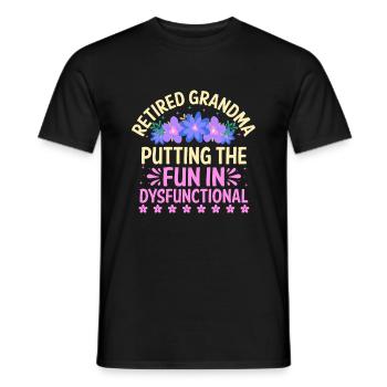 Grand-mère retraitée Pension de retraite Grand-mère Reti - T-shirt homme - noir - Devant - AI Model Male 178 light (178cm)