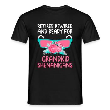 Grand-mère retraitée Pension Infirmière infirmière en soins infirmiers - T-shirt homme - noir - Devant - AI Model Male 178 light (178cm)