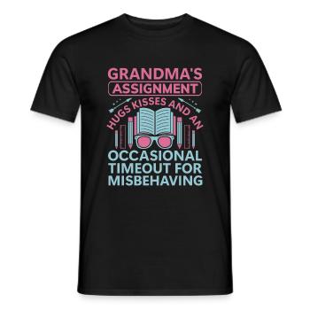 Retired Grandma Pensioner Pension Teacher Teach Re - Men's T-Shirt - black - Front - AI Model Male 178 light (178cm)