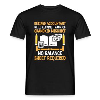 Grand-mère à la retraite Pensioner Comptable Banque - T-shirt homme - noir - Devant - AI Model Male 178 light (178cm)