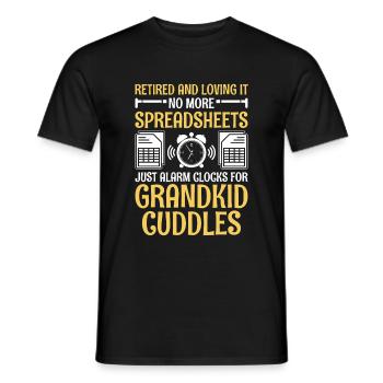 Grand-mère à la retraite Pensioner Comptable Banque - T-shirt homme - noir - Devant - AI Model Male 178 light (178cm)