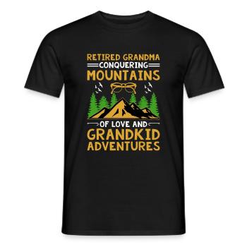 Randonnée Grand-mère retraitée Retraitée Pension Hiker Tre - T-shirt homme - noir - Devant - AI Model Male 178 light (178cm)