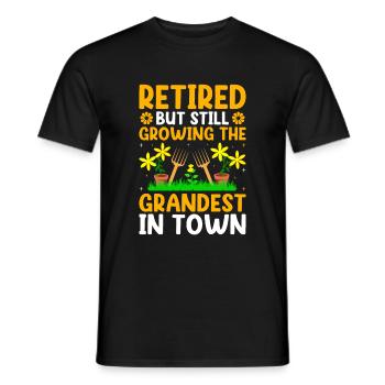 Jardinier Grand-mère à la retraite Retraité Jardinier Garde - T-shirt homme - noir - Devant - AI Model Male 178 light (178cm)