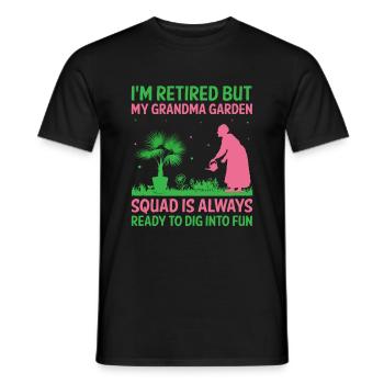 Jardinier Grand-mère à la retraite Retraité Jardinier Garde - T-shirt homme - noir - Devant - AI Model Male 178 light (178cm)