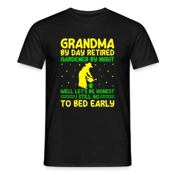 Jardinier Grand-mère à la retraite Retraité Jardinier Garde - T-shirt homme - noir - Devant - AI Model Male 178 light (178cm)