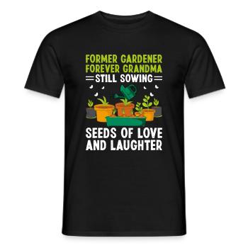 Jardinier Grand-mère à la retraite Retraité Jardinier Garde - T-shirt homme - noir - Devant - AI Model Male 178 light (178cm)