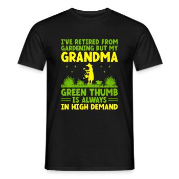 Jardinier Grand-mère à la retraite Retraité Jardinier Garde - T-shirt homme - noir - Devant - AI Model Male 178 light (178cm)
