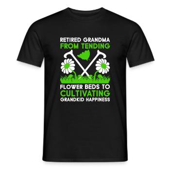 Jardinier Grand-mère à la retraite Retraité Jardinier Garde - T-shirt homme - noir - Devant - AI Model Male 178 light (178cm)