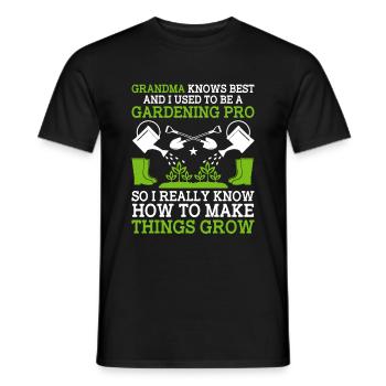 Jardinier Grand-mère à la retraite Retraité Jardinier Garde - T-shirt homme - noir - Devant - AI Model Male 178 light (178cm)