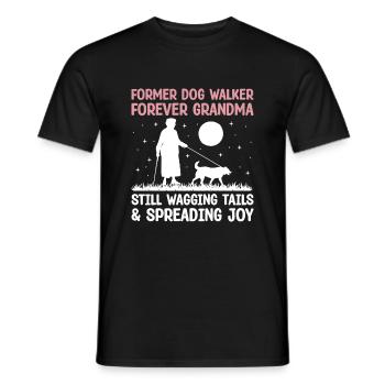 Hundeliebhaber Rentner Oma Rentner Hundebesitzer Hund - Männer T-Shirt - Schwarz - Vorne - AI Model Male 178 light (178cm)