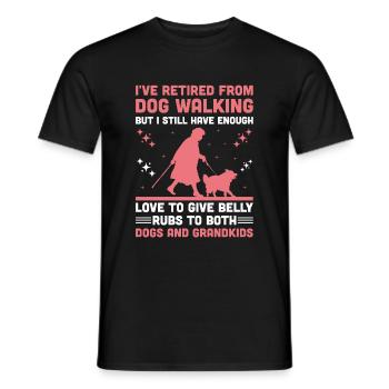 Hundeliebhaber Rentner Oma Rentner Hundebesitzer Hund - Männer T-Shirt - Schwarz - Vorne - AI Model Male 178 light (178cm)