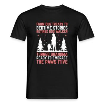 Hundeliebhaber Rentner Oma Rentner Hundebesitzer Hund - Männer T-Shirt - Schwarz - Vorne - AI Model Male 178 light (178cm)