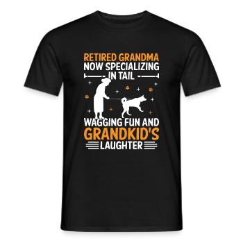 Hundeliebhaber Rentner Oma Rentner Hundebesitzer Hund - Männer T-Shirt - Schwarz - Vorne - AI Model Male 178 light (178cm)