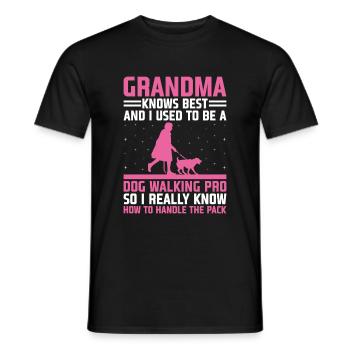 Hundeliebhaber Rentner Oma Rentner Hundebesitzer Hund - Männer T-Shirt - Schwarz - Vorne - AI Model Male 178 light (178cm)
