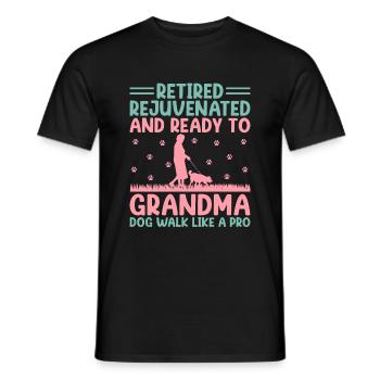 Hundeliebhaber Rentner Oma Rentner Hundebesitzer Hund - Männer T-Shirt - Schwarz - Vorne - AI Model Male 178 light (178cm)