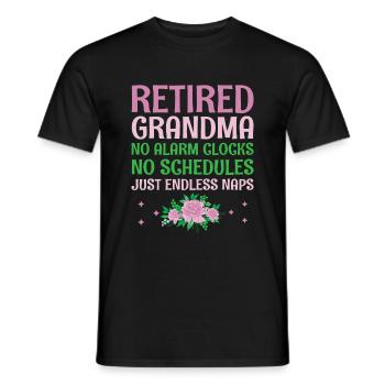 Bakkerij Gepensioneerde Oma Gepensioneerde Pension Baker Pas - Heren T-shirt - zwart - Voor - AI Model Male 178 light (178cm)