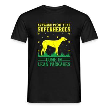 Azawakh Hundebesitzer Arabischer Windhund Tuareg Sloughi - Männer T-Shirt - Schwarz - Vorne - AI Model Male 178 light (178cm)