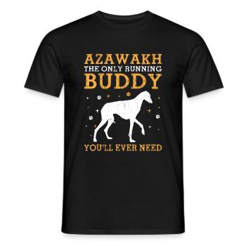 Azawakh Hundebesitzer Arabischer Windhund Tuareg Sloughi - Männer T-Shirt - Schwarz - Vorne - AI Model Male 178 light (178cm)