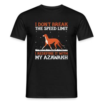 Azawakh Hundebesitzer Arabischer Windhund Tuareg Sloughi - Männer T-Shirt - Schwarz - Vorne - AI Model Male 178 light (178cm)