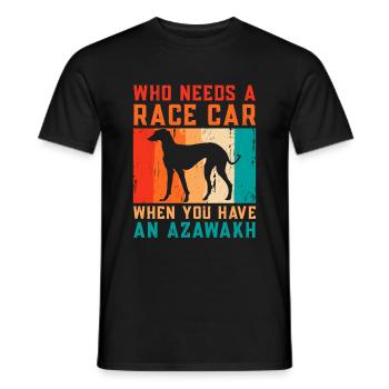Azawakh Hundebesitzer Arabischer Windhund Tuareg Sloughi - Männer T-Shirt - Schwarz - Vorne - AI Model Male 178 light (178cm)