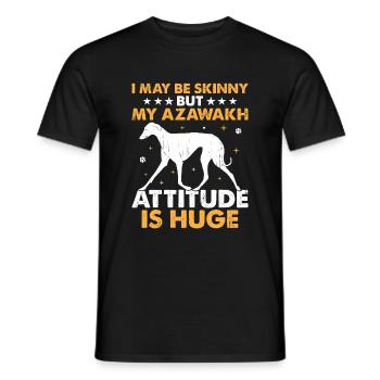 Azawakh Dog Owner Arabian Greyhound Tuareg Sloughi - Men's T-Shirt - black - Front - AI Model Male 178 light (178cm)