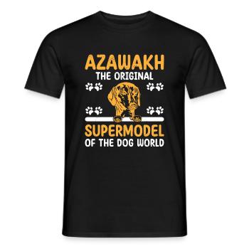 Azawakh Hundebesitzer Arabischer Windhund Tuareg Sloughi - Männer T-Shirt - Schwarz - Vorne - AI Model Male 178 light (178cm)
