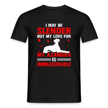Azawakh Hundebesitzer Arabischer Windhund Tuareg Sloughi - Männer T-Shirt - Schwarz - Vorne - AI Model Male 178 light (178cm)