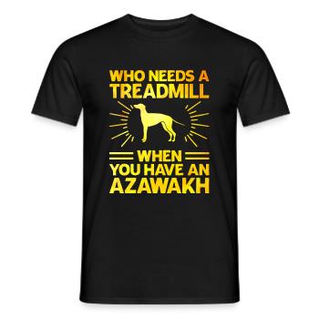 Azawakh Hundebesitzer Arabischer Windhund Tuareg Sloughi - Männer T-Shirt - Schwarz - Vorne - AI Model Male 178 light (178cm)