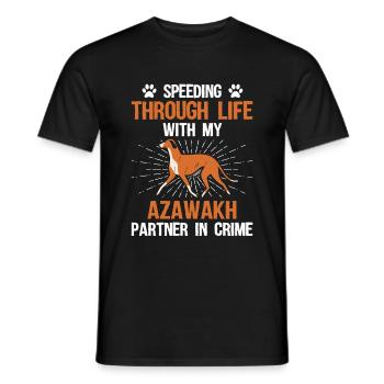 Azawakh Hundebesitzer Arabischer Windhund Tuareg Sloughi - Männer T-Shirt - Schwarz - Vorne - AI Model Male 178 light (178cm)