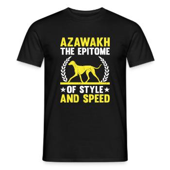 Azawakh Hundebesitzer Arabischer Windhund Tuareg Sloughi - Männer T-Shirt - Schwarz - Vorne - AI Model Male 178 light (178cm)
