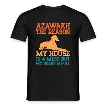 Azawakh Hundebesitzer Arabischer Windhund Tuareg Sloughi - Männer T-Shirt - Schwarz - Vorne - AI Model Male 178 light (178cm)