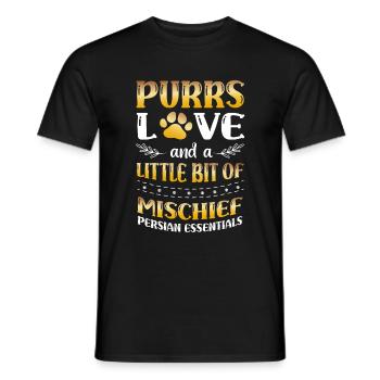 Persian Cat Cat Lover Cat Owner Persian Longhair C - Men's T-Shirt - black - Front - AI Model Male 178 light (178cm)