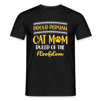 Perserkatze Katzenliebhaber Katzenbesitzer Perserlanghaar C - Männer T-Shirt - Schwarz - Vorne - AI Model Male 178 light (178cm)