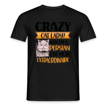 Perserkatze Katzenliebhaber Katzenbesitzer Perserlanghaar C - Männer T-Shirt - Schwarz - Vorne - AI Model Male 178 light (178cm)
